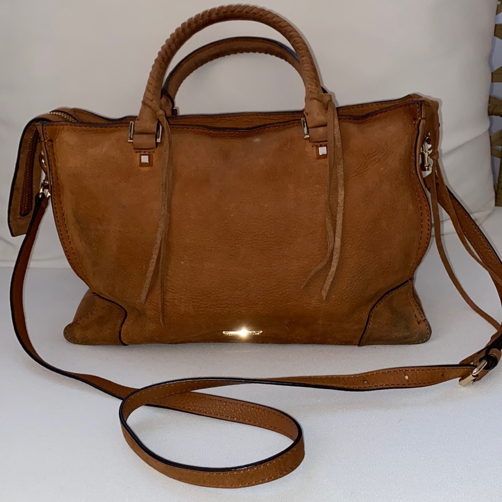 Rebecca Minkoff brown suede leather, large Crossbody BoHo bag
